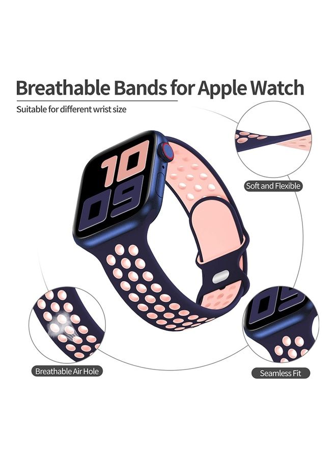 ICS Replacement Band For  Apple Watch Band 38/40 mm Blue/Pink - Image 2