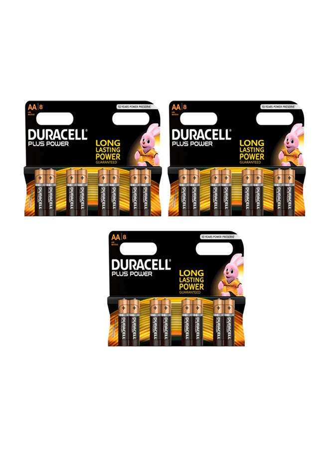 دوراسيل بطاريات AA دورالوك بلس باور طراز LR03 مكون من 24 قطعة أسود/ذهبي - Image 2