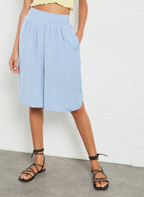 Elasticated Bermuda Shorts Blue
