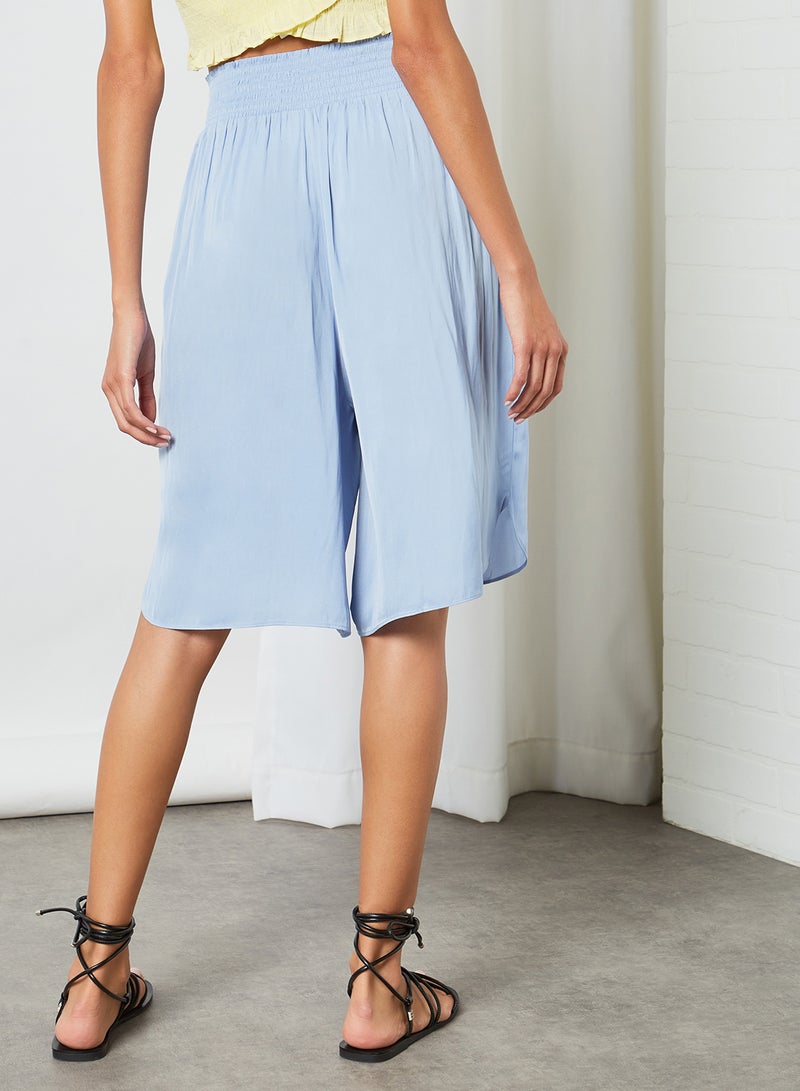 MANGO - Elasticated Bermuda Shorts Blue - Image 1