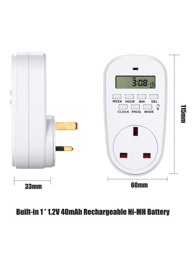 Generic Digital Timer Switch White  - Image 3
