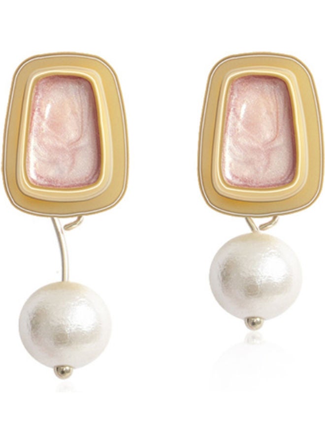 J.J Hand made 925 Sterling Silver Left And Right Asymmetrical Pearl Earrings - Image 1