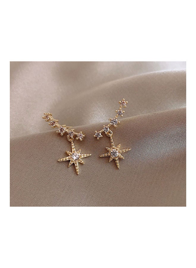 J.J Hand made 925 Sterling Silver Dipper Six Pointed Star Earrings - Image 2