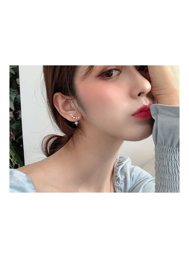 J.J Hand made 925 Sterling Silver Dipper Six Pointed Star Earrings - Image 3