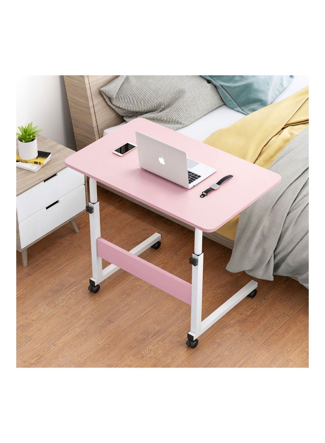Height Adjustable Laptop Desk Pink/White 60x40x90cm - Image 2