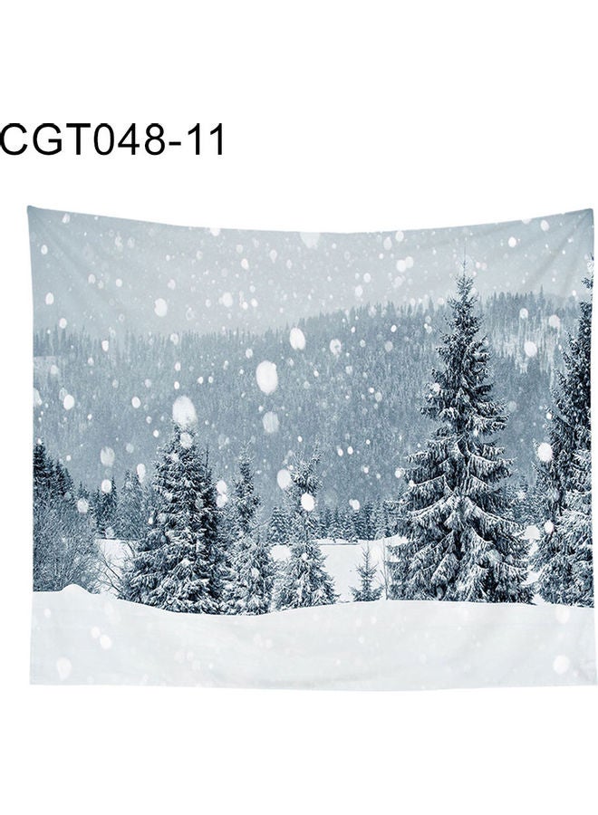 Xmas Tree Print Hanging Tapestry Carpet Bedroom Grey 19.5x18x2cm - Image 1