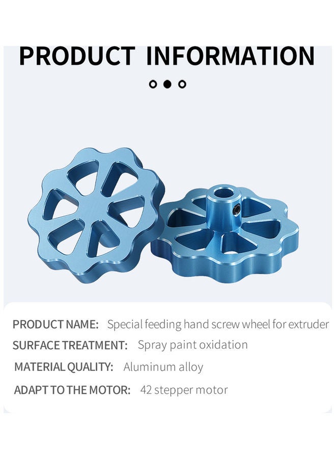 أيبيسي صامولة ملولبة يدوية لمقبض جهاز البثق في الطابعات ثلاثية الأبعاد أزرق - Image 4