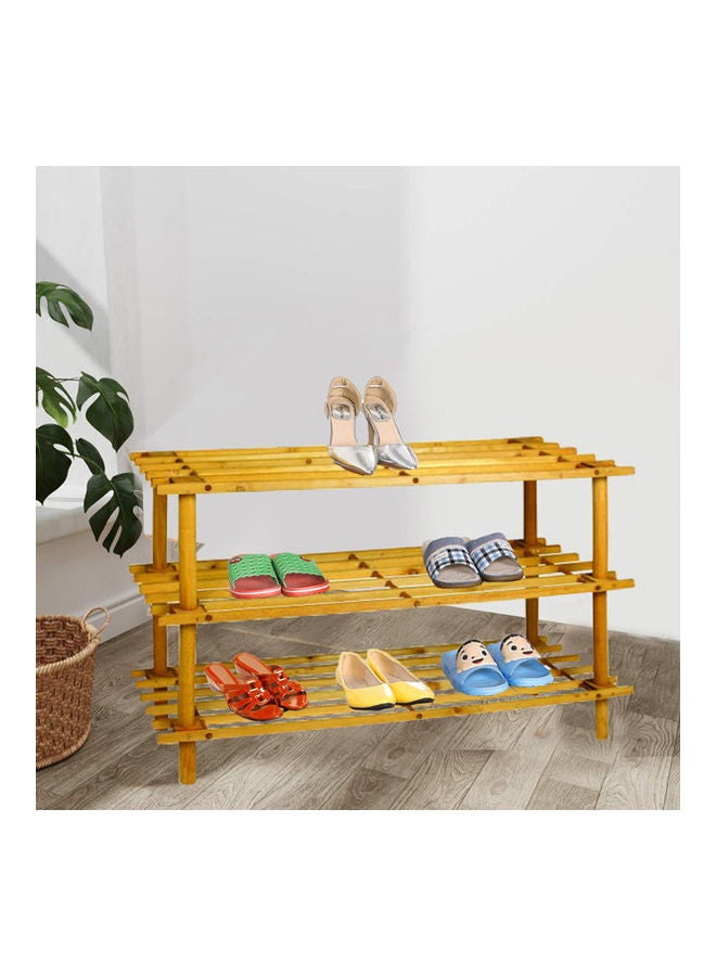 حامل أحذية خشبي مكون من 3 مستويات بني 74x30x80سم - Image 2