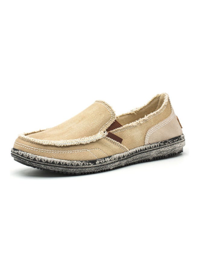 Generic Men Casual Breathable Slip-on Anti Skid Loafers Beige  - Image 1