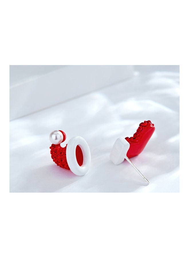 J.J Hand made 925 Sterling Silver Christmas Stocking Hat Earrings - Image 2