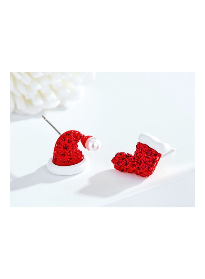 J.J Hand made 925 Sterling Silver Christmas Stocking Hat Earrings - Image 3