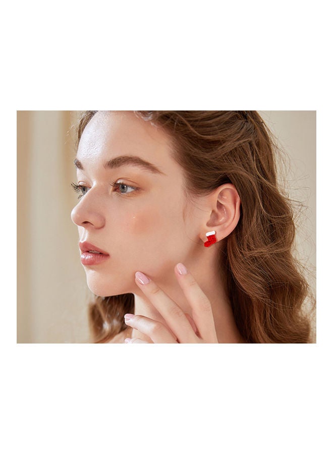 J.J Hand made 925 Sterling Silver Christmas Stocking Hat Earrings - Image 4