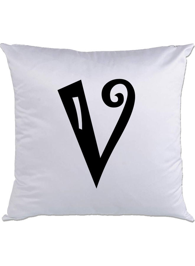 AMC DESIGN V Printed Cushion White/Black 40x40cm 