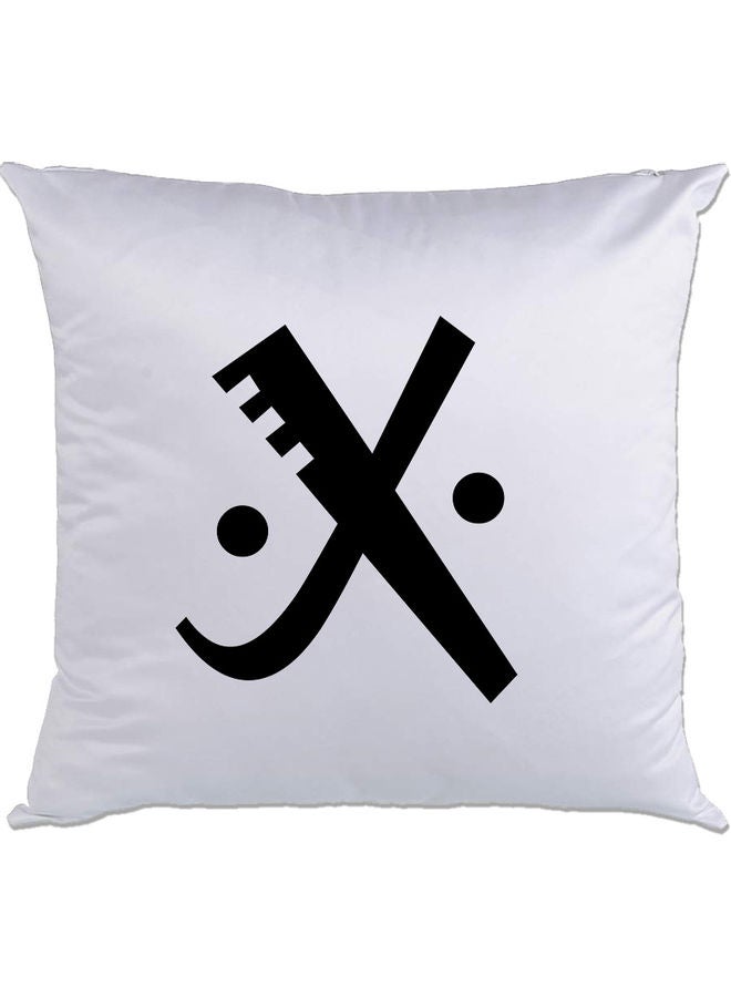 AMC DESIGN X Printed Cushion White/Black 40x40cm 