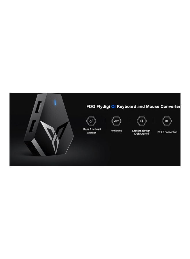 3-Piece Q1 Keyboard And Mouse Converter Set Black/White