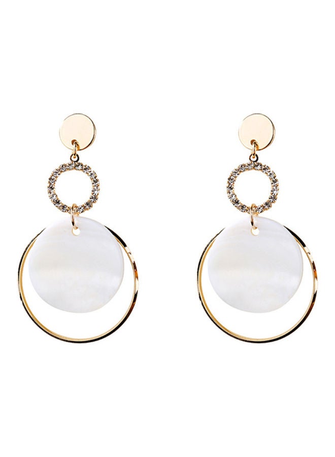 J.J Hand made 925 Sterling Silver Round Shell Long Tassel Earrings - Image 1