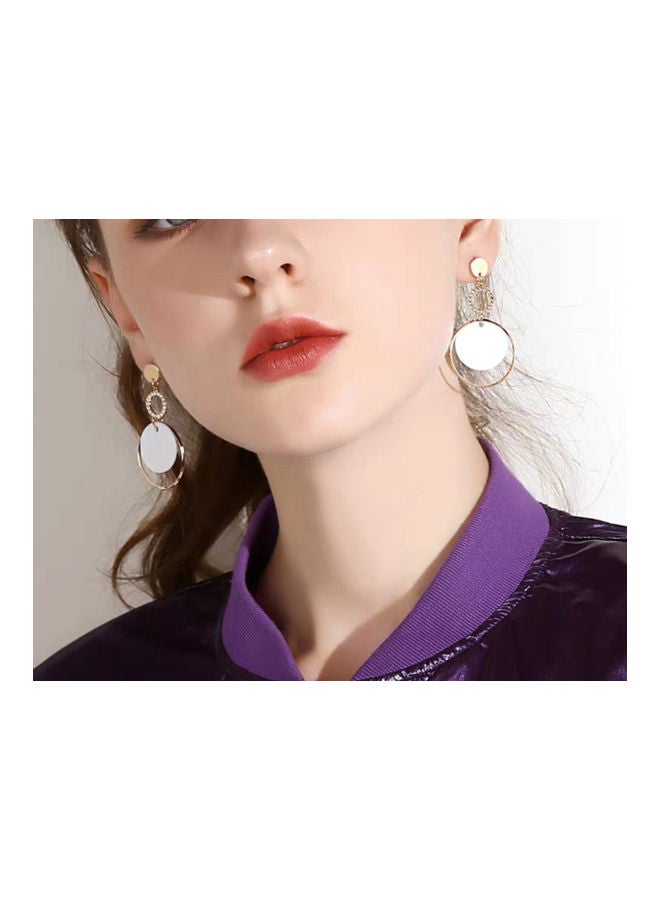 J.J Hand made 925 Sterling Silver Round Shell Long Tassel Earrings - Image 3