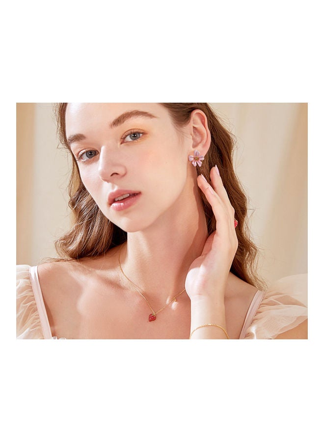 J.J Hand made 925 Sterling Silver Flowers Aesthetic Style Earrings - Image 2