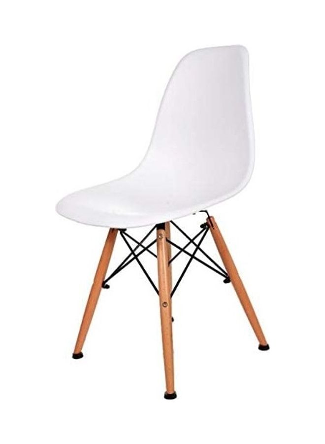 Mahmayi Set Of 2 Porthos Eames-Inspired Dining Chair White/Beige 41x83x46cm - Image 2