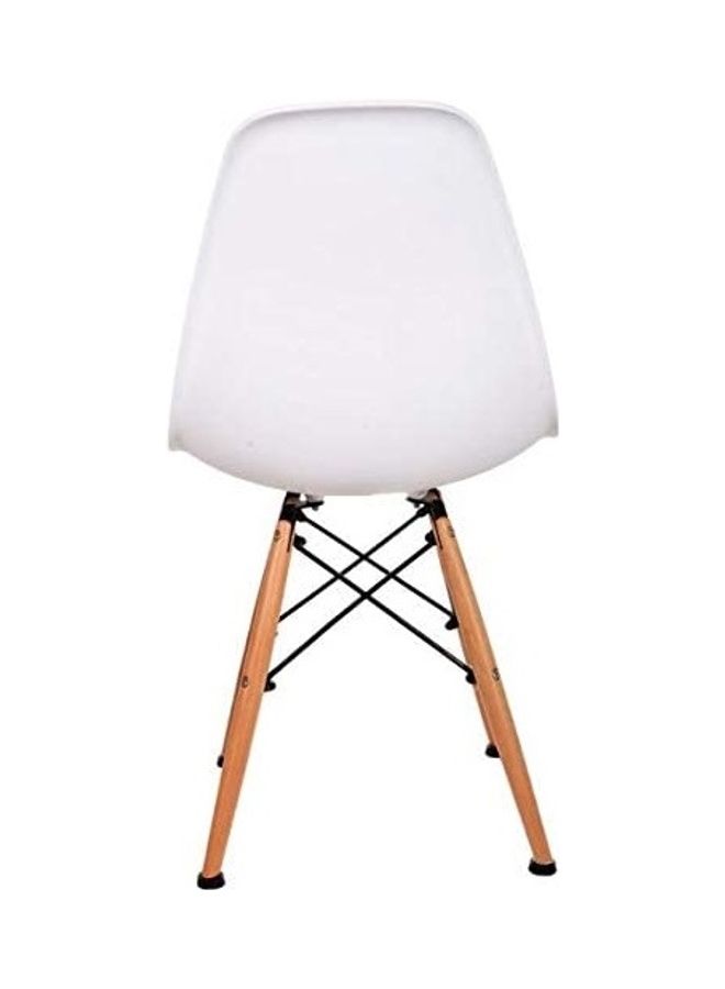 Mahmayi Set Of 3 Eames Style Dining Chair White/Beige 41x83x46cm - Image 3