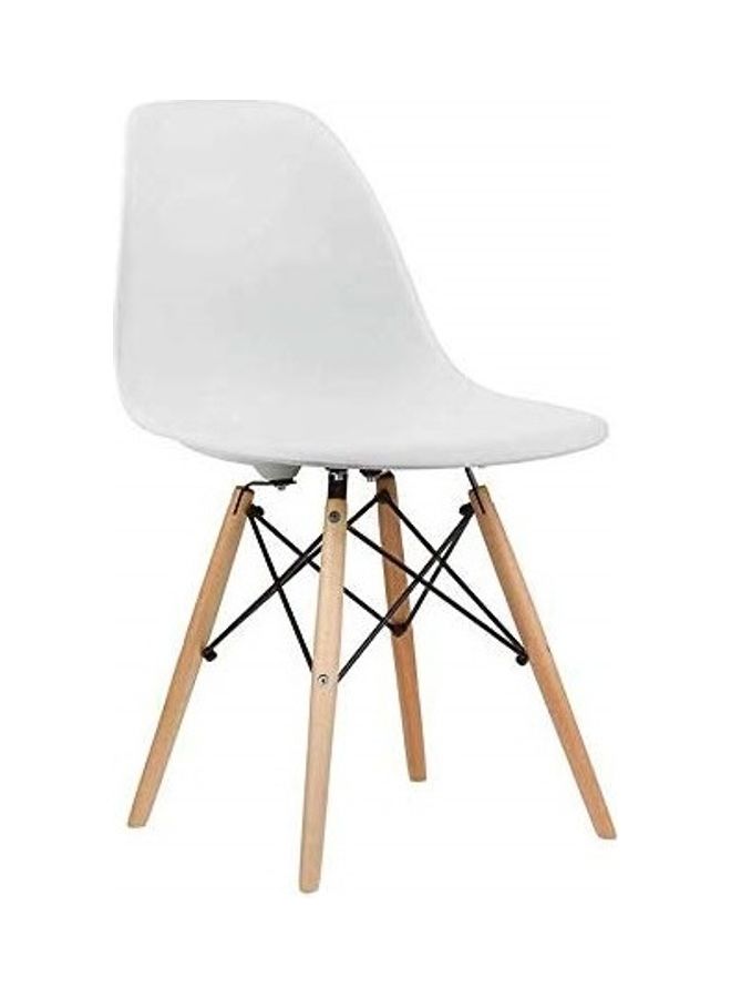 Mahmayi Set Of 3 Eames Style Dining Chair White/Beige 41x83x46cm - Image 4