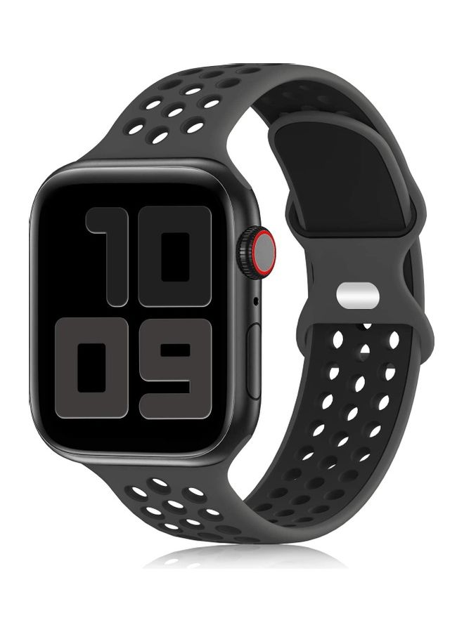 ICS Replacement Band For   Apple Watch Band 42/44 mm Grey/Black - Image 1