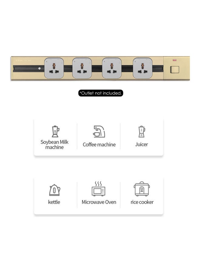 Electrical Outlet Track Gold/Black - Image 4
