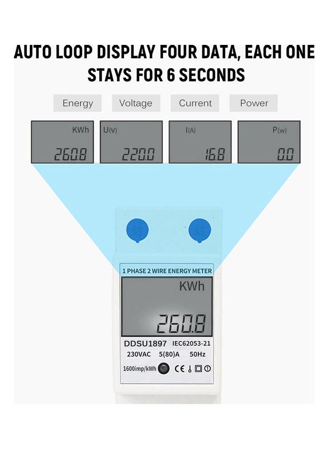 Electricity Meter White - Image 4