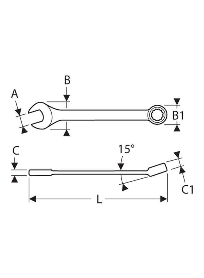 EXPERT Corrosion Resistant Steel Combination Wrench Silver 16inch  - Image 2