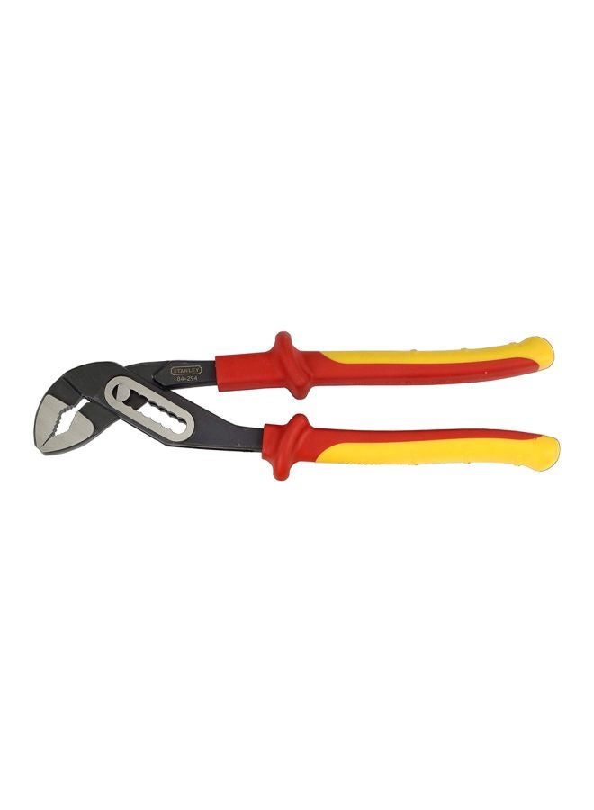 Stanley Pliers Water Pump 255mm VDE 0-84-294 Red/Yellow/Black - Image 1