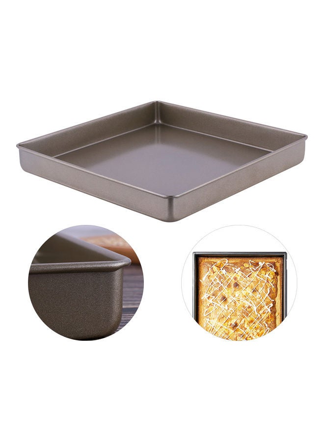 Generic Non-stick Square Pan Cake Baking Mold Silver  - Image 1
