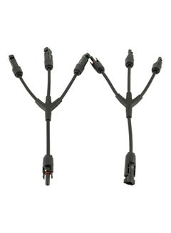 Generic 2-Piece Parallel Solar Panel Cable Connector Adapters Black  - Image 1