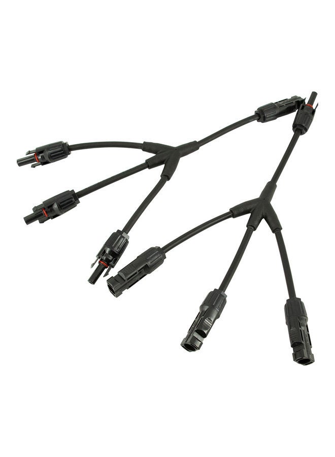 2-Piece Parallel Solar Panel Cable Connector Adapters Black - Image 4