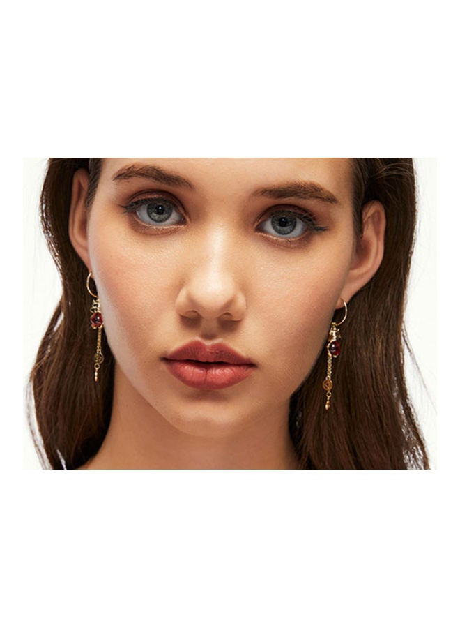 J.J Hand made 925 Sterling Silver Good Luck Bull Long Crystal Earrings - Image 2