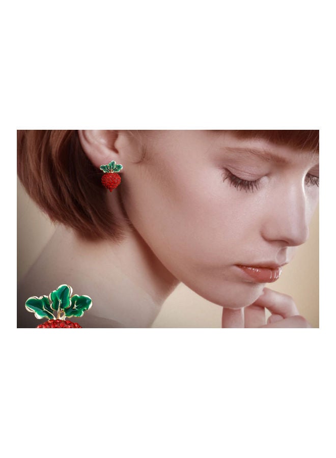 J.J Hand made 925 Sterling Silver Strawberry Earrings - Image 3