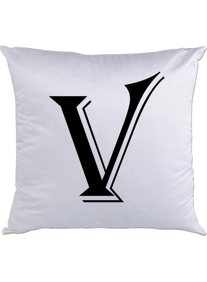 AMC DESIGN V Printed Cushion White/Black 40x40cm