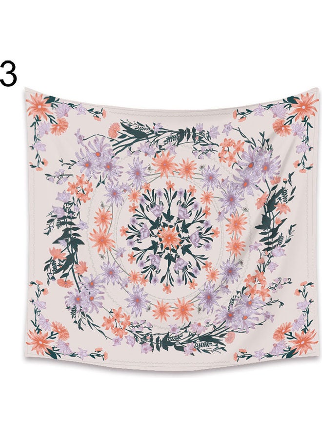 Style Flower Wall Hanging Tapestry Multicolour 130 X 150 X 1cm