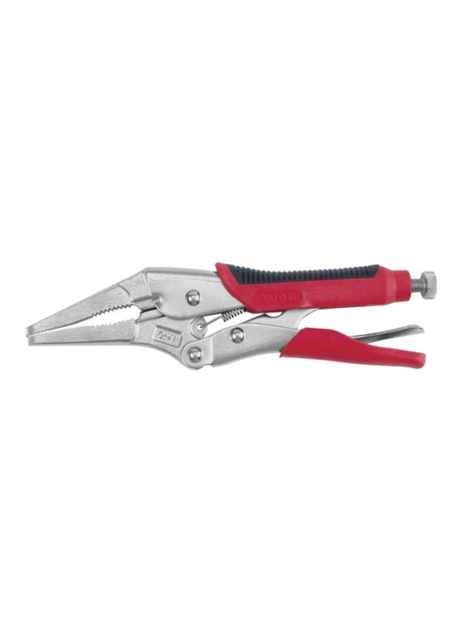 Yato Long Nose Jaw Locking Pliers Cd Type 165mm YT-2155 Silver/Red/Black - Image 1