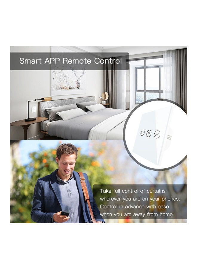 Intelligent Wi-Fi Curtain Blind Switch White  - Image 3