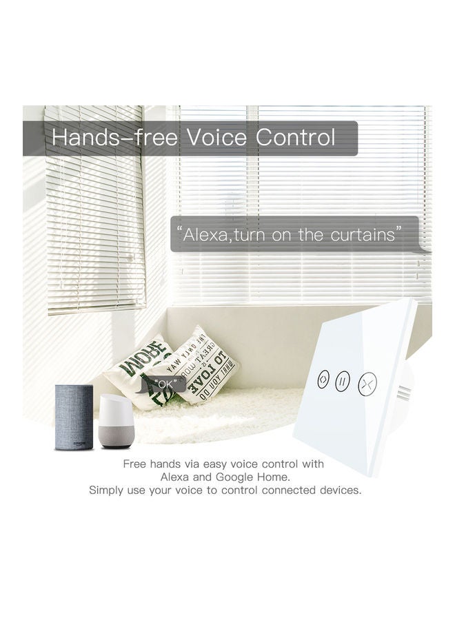 Intelligent Wi-Fi Curtain Blind Switch White  - Image 5