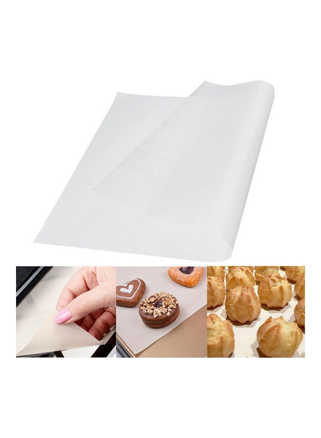 Generic - 50-Piece Rectangle Non-Stick Baking Liner Sheet White 10.3x3x3cm - Image 1