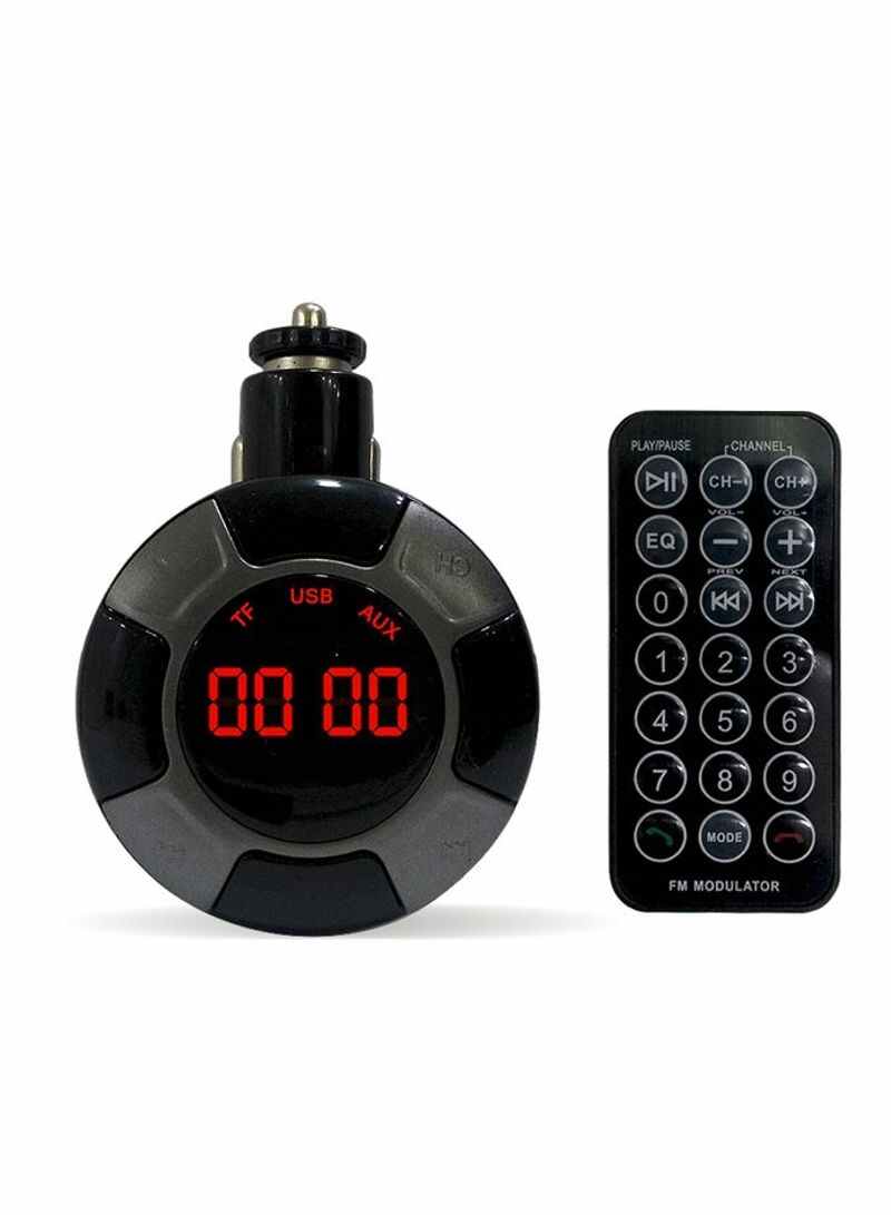 ALS-A903 Car Charger Multi-Function Wireless And MP3 FM Modulator - Black black - Image 1