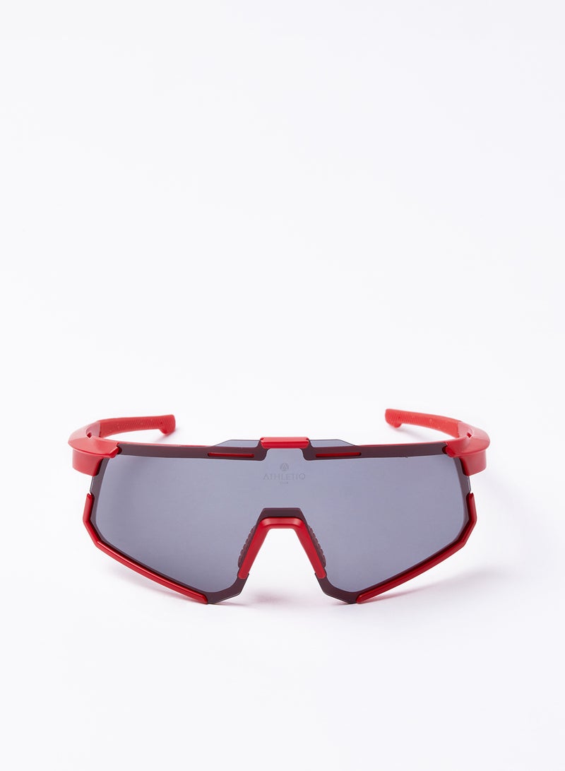 Cycling Scooter Sunglasses - Athletiq Club Jabal Sawda - Red Frame With Smoke Black Multilayer Lens - v1622731299/N47014537A_1