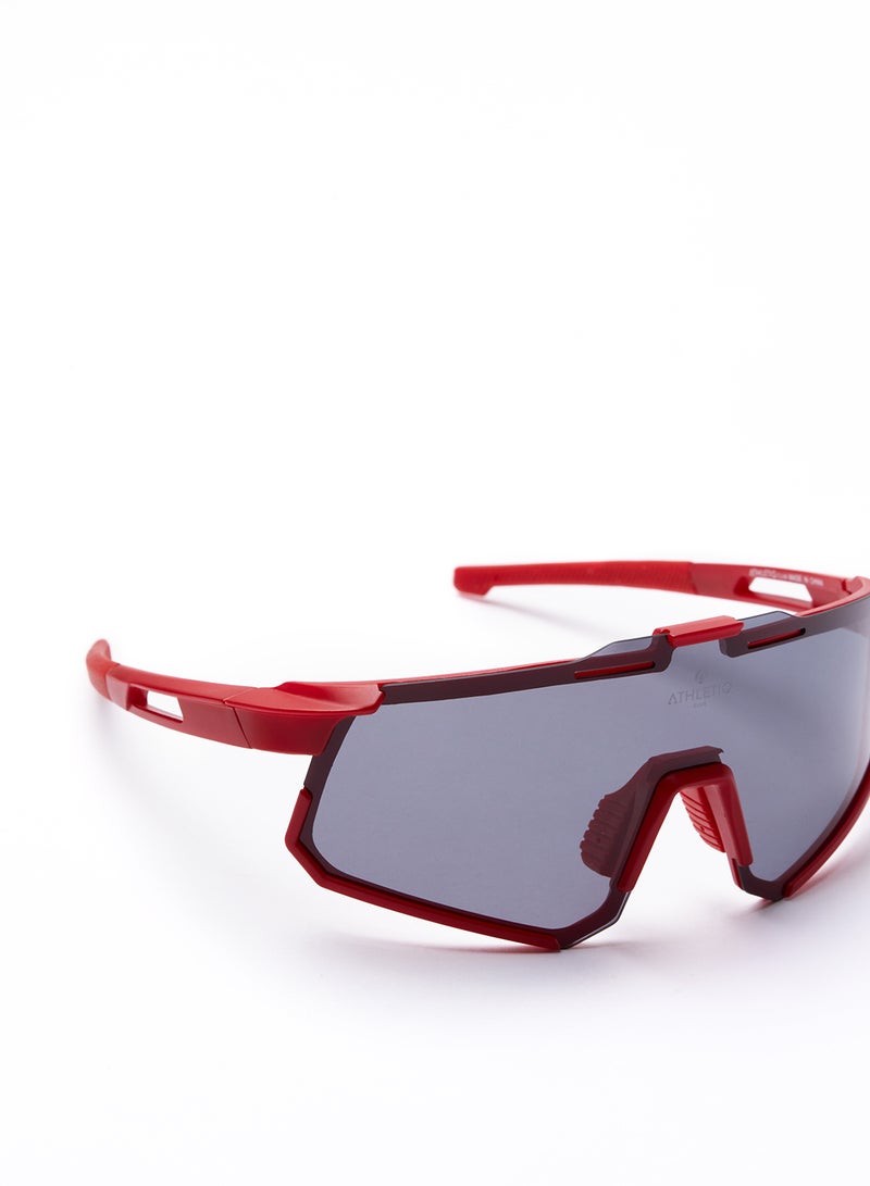 Cycling Scooter Sunglasses - Athletiq Club Jabal Sawda - Red Frame With Smoke Black Multilayer Lens - v1622731299/N47014537A_4