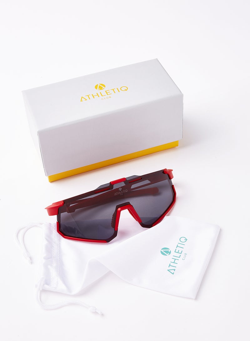 Cycling Scooter Sunglasses - Athletiq Club Jabal Sawda - Red Frame With Smoke Black Multilayer Lens - v1622731299/N47014537A_5