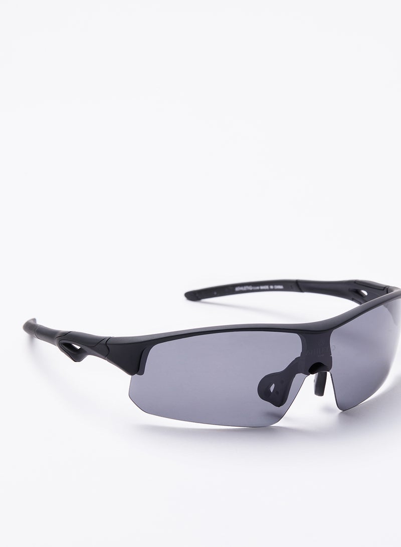 أثليتيك نظارة شمسية لركوب السكوتر والدراجة أثليتيك كلب أوريكس- بإطار باللون الأسود وعدسة عاكسة متعددة الطبقات باللون الأسود سموك - Image 4