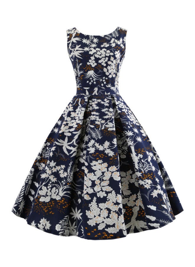 أوتاد فستان أنيق مزين بطبعة زهور - Image 1