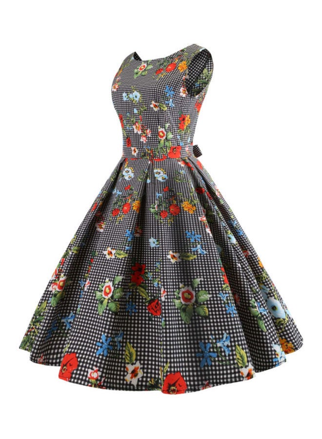 أوتاد فستان أنيق مزين بطبعة زهور - Image 2