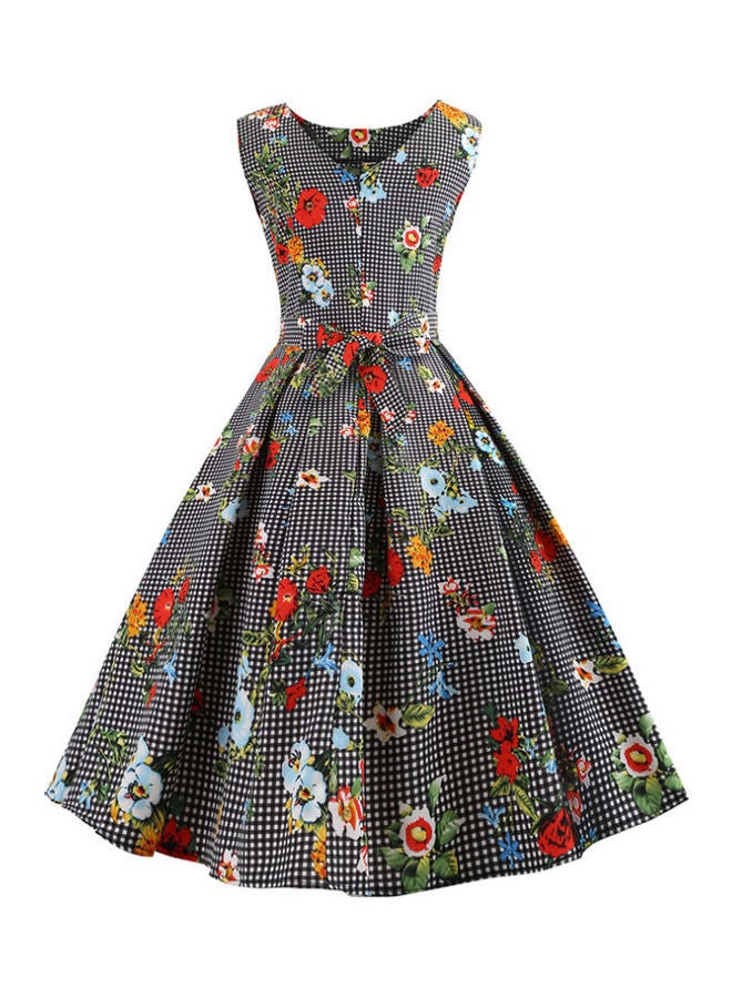 أوتاد فستان أنيق مزين بطبعة زهور - Image 3