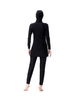 Generic All-Covering Swimwear Set Black/Grey  - Image 4